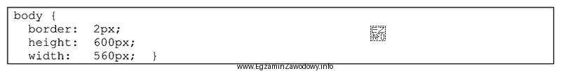 Jaką szerokość strony pozostawiono na jej treść, na podstawie przedstawionej 