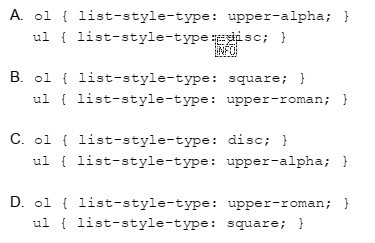 Wskaż zapis stylu CSS formatujący punktor list numerowanych na 
