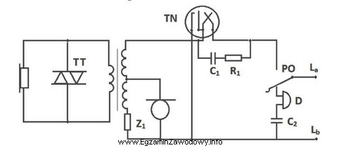 Na schemacie aparatu telefonicznego CB rezystor R1 i kondensator C1 