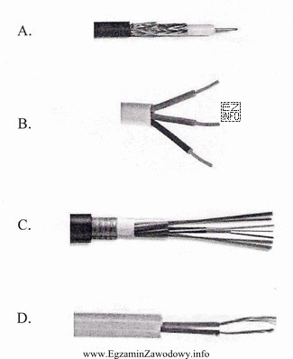 Wskaż kabel do podłączenia analogowego aparatu telefonicznego do gniazda.