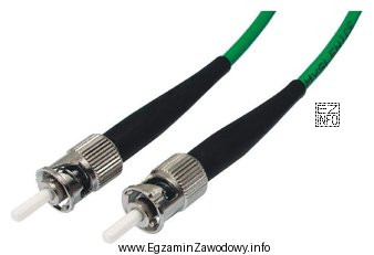 Patchcord światłowodowy przedstawiony na rysunku jest zakończony złą