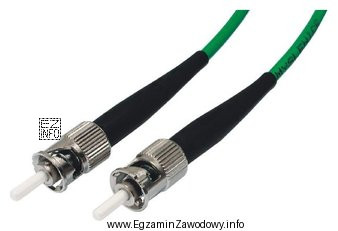 Patchcord światłowodowy przedstawiony na rysunku jest zakończony złą