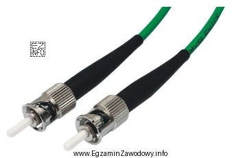 Patchcord światłowodowy przedstawiony na rysunku jest zakończony złą