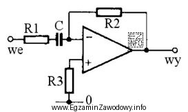 Schemat przedstawia zastosowanie wzmacniacza operacyjnego jako elementu
