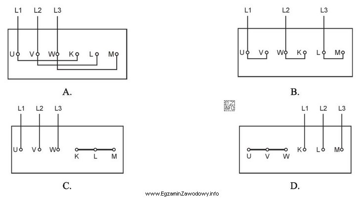 Który sposób podłączenia zacisków silnika 