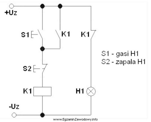 Układ elektryczny, którego schemat połączeń pokazano 