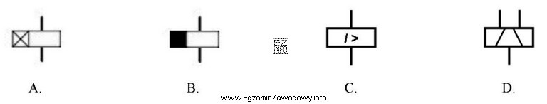 Którym z przedstawionych symboli graficznych oznaczana jest cewka przekaź