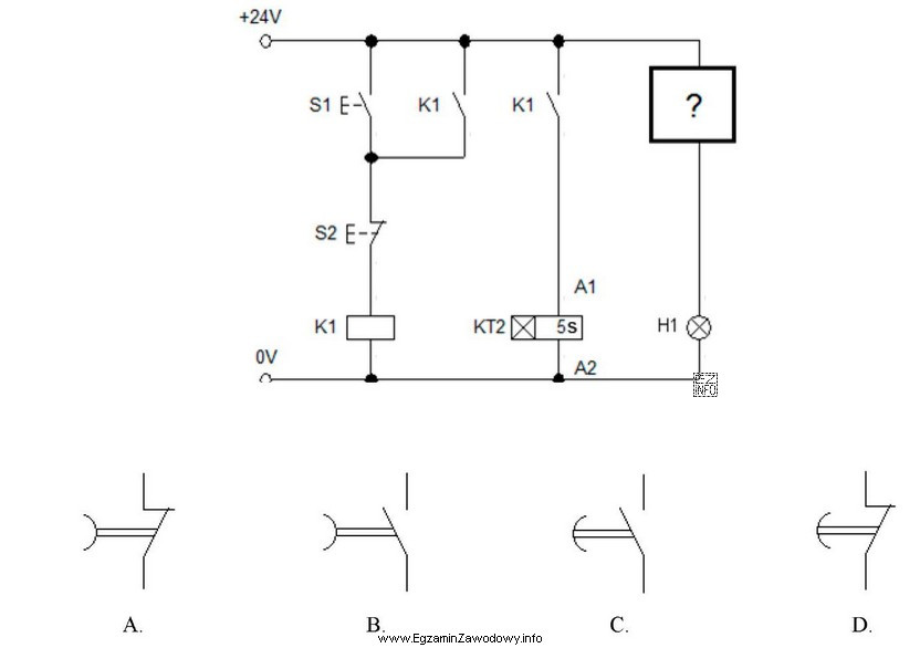 Który symbol należy umieścić na schemacie w 