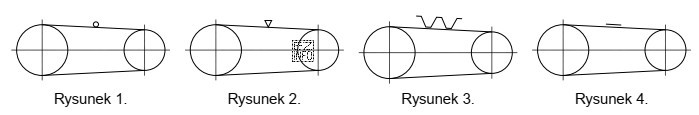 Właściwy symbol graficzny przekładni z pasem klinowym, 