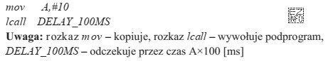 Przedstawiony fragment programu realizuje