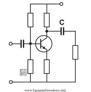 Tranzystor pracuje w układzie wspólnego emitera. Podstawowym zadaniem 