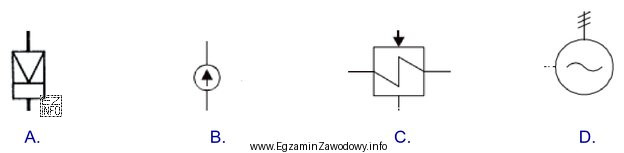 Symbol graficzny stacji redukcyjno-schładzającej przedstawiono na rysunku