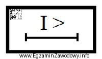 Na rysunku przedstawiony jest symbol przekaźnika pomiarowego