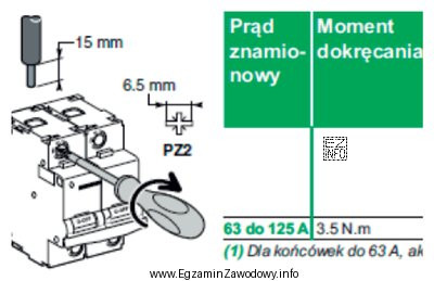 Przy przyłączaniu przewodów do łącznika w sposób 