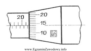 Na podstawie wskazania mikrometru wynik pomiaru wynosi