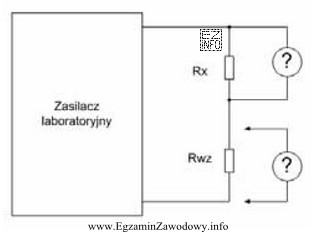 Do pomiaru rezystancji metodą pośrednią w przedstawionym układzie 