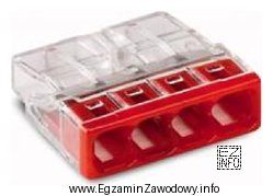 Na rysunku przedstawiono element służący do elektrycznego łączenia 