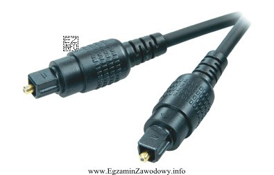 Przewód światłowodowy Toslink stosowany jest do podłączenia