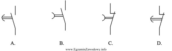 Na którym rysunku przedstawiono symbol graficzny zestyku zwiernego przekaźnika 