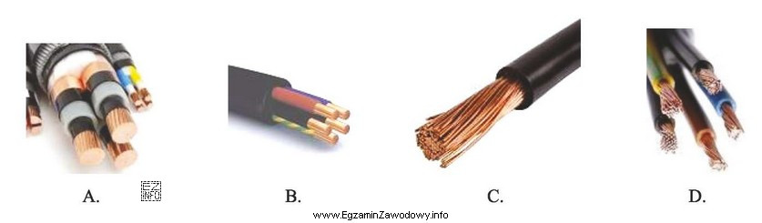 Na którym rysunku przedstawiono kabel elektroenergetyczny o izolacji i 