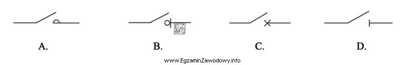 Na którym rysunku przedstawiono symbol graficzny rozłącznika?