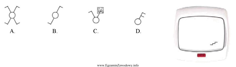 Łącznik przedstawiony na zdjęciu oznaczamy symbolem graficznym