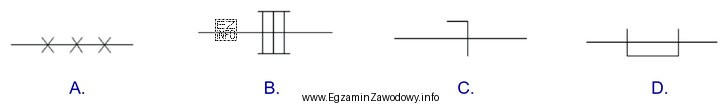 Którym symbolem graficznym oznacza się instalację prowadzoną na drabinkach 