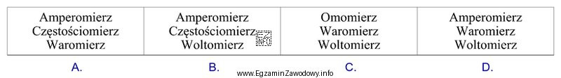 Którym zestawem przyrządów pomiarowych można w 