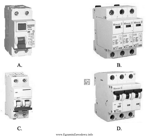 Na którym rysunku pokazano jednofazowy wyłącznik ró
