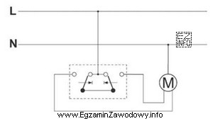 Jaki rodzaj łącznika zastosowany jest w obwodzie przedstawionym na schemacie?