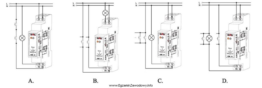 Na którym rysunku przedstawiono schemat podłączenia automatu 