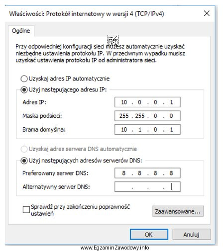 Komputer ma problem z komunikacją z komputerem w innej sieci. 