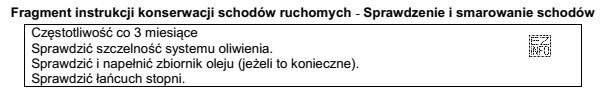 Zgodnie z informacją zawartą we Fragmencie instrukcji konserwacji schodów 