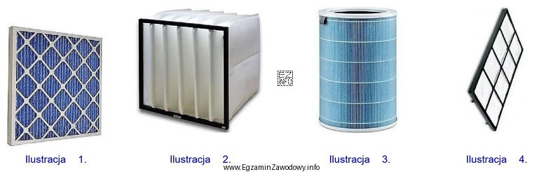 Na której ilustracji przedstawiono filtr powietrza stosowany w urzą