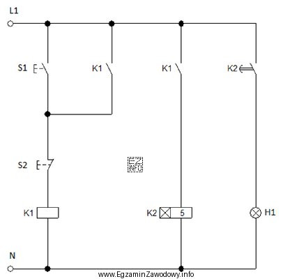 Układ sterowania elektrycznego, którego schemat przedstawiono na rysunku, 