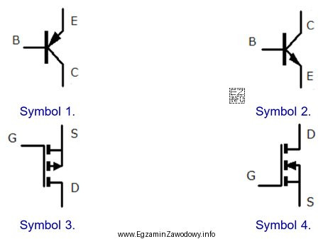 Który symbol przedstawia na schemacie elektronicznym tranzystor unipolarny MOSFET 