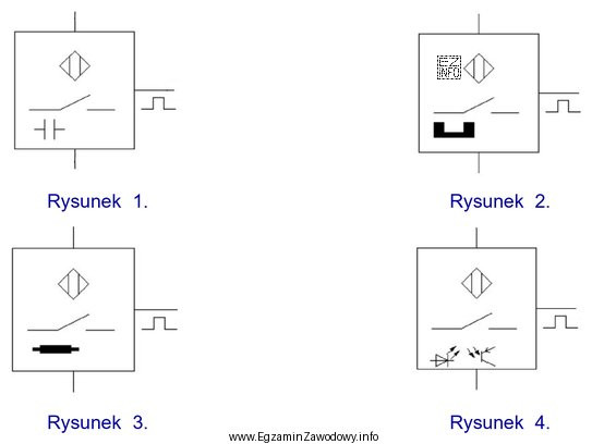 Symbol graficzny czujnika pola magnetycznego stosowany na schematach elektrycznych przedstawiono 