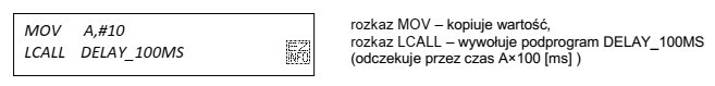 Przedstawiony fragment programu realizuje
