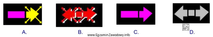 Który symbol stosowany w komputerowej blokadzie liniowej oznacza nieprawidł