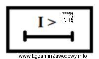 Na ilustracji przedstawiony jest symbol graficzny przekaźnika pomiarowego