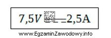 Na urządzeniu zasilanym prądem stałym znajduje się 