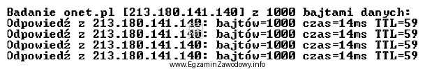 Którego parametru polecenia ping należy użyć, by 