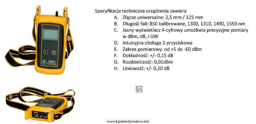 Przedstawione na rysunku urządzenie wraz ze specyfikacją techniczną moż