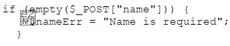 Przedstawiony fragment kodu PHP służy do obsługi
