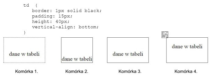 Która z komórek tabeli została sformatowana przedstawionym 