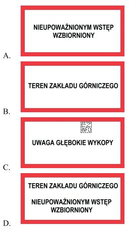 Którą tablicą należy oznakować teren zakładu gó