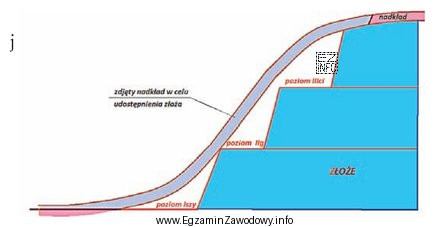 Jaki sposób udostępnienia kopaliny użytecznej pokazano na 