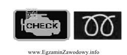 Podczas pracy silnika na tablicy wskaźników pojazdu samochodowego 