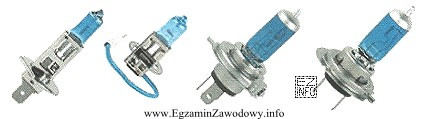 Na rysunku przedstawione są żarówki samochodowe w następują