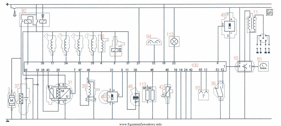 Numerem 37 na schemacie elektrycznym oznaczono czujnik